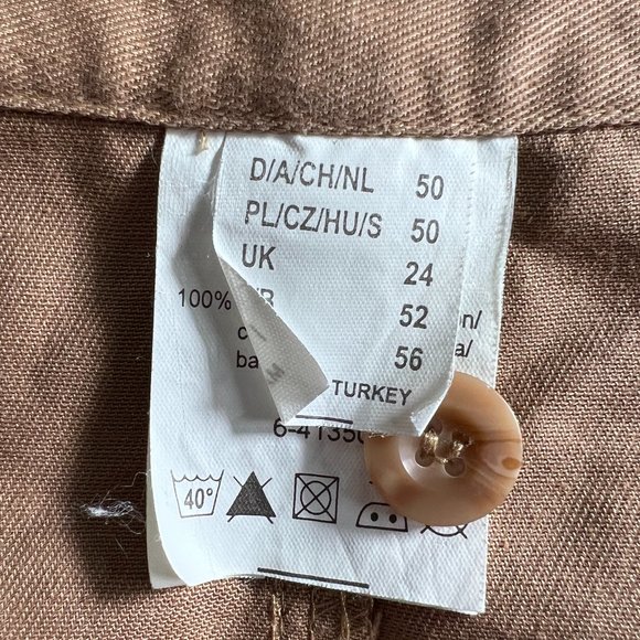 VTG 📌 Button Down Cotton Maxi A- Line Skirt with big Pockets - Picture 13 of 15